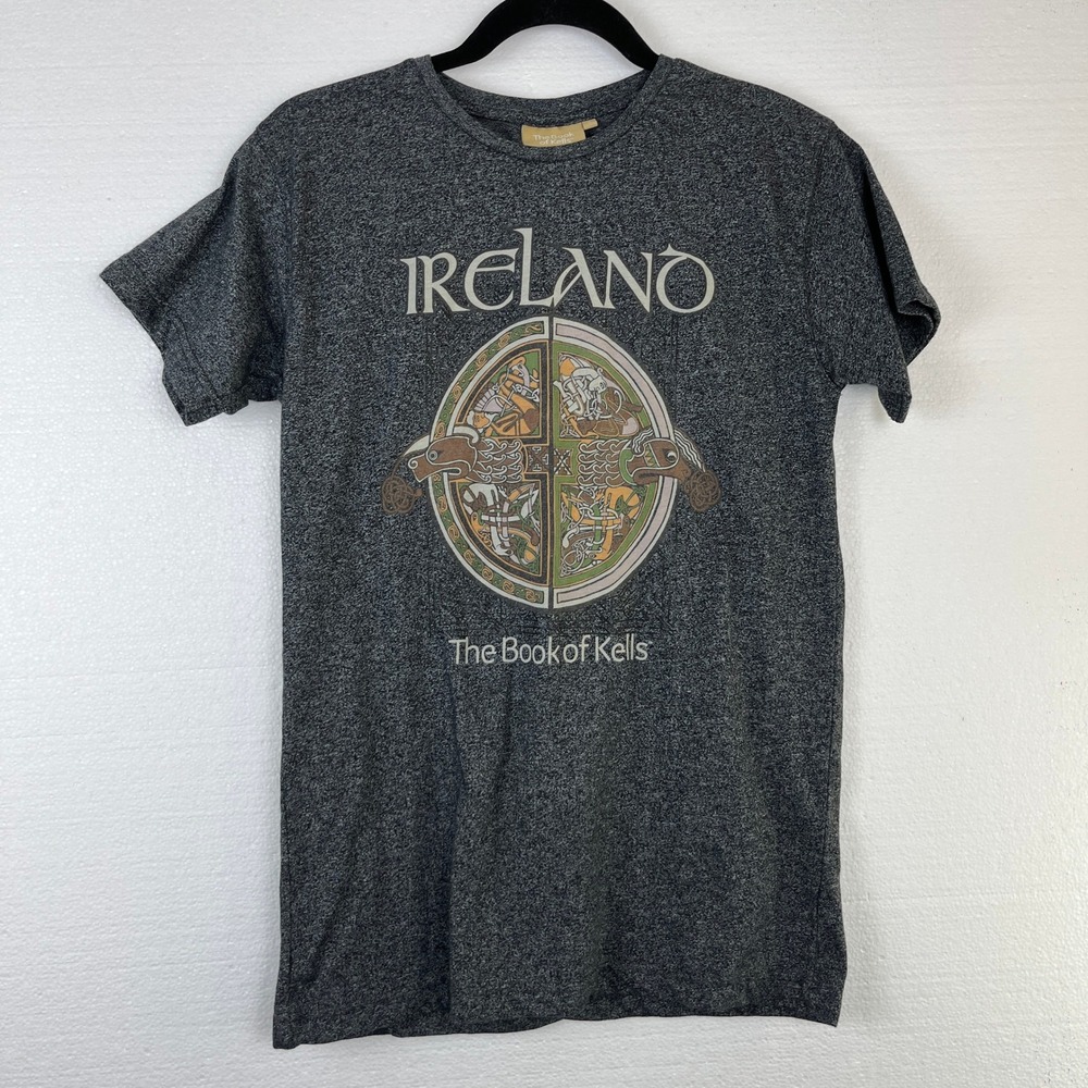 The Book of Kells Gray Grindle Ireland Celtic Graphic T-Shirt Mens‎ Size Small